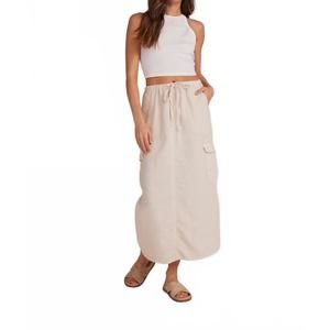 NEW BELLA DAHL bellow pocket cargo skirt in beige